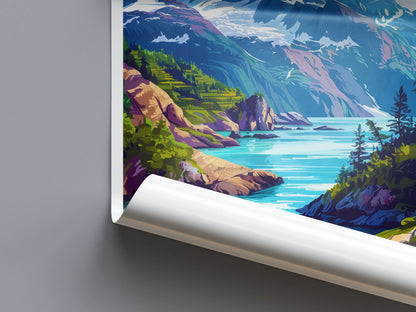 Kenai Fjords National Park Travel Print Wall Art Kenai Fjords Wall Hanging Home Décor Kenai Fjords Gift Art Lovers Alaska Art Lover Gift