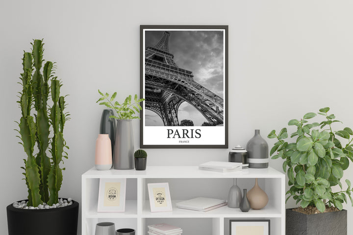 Paris Photo Print of Eiffel Tower Travel Photo Hanging Decor Photo Travel Art Gift For Travel Artwork Wall Art Framed Photo Travel Print