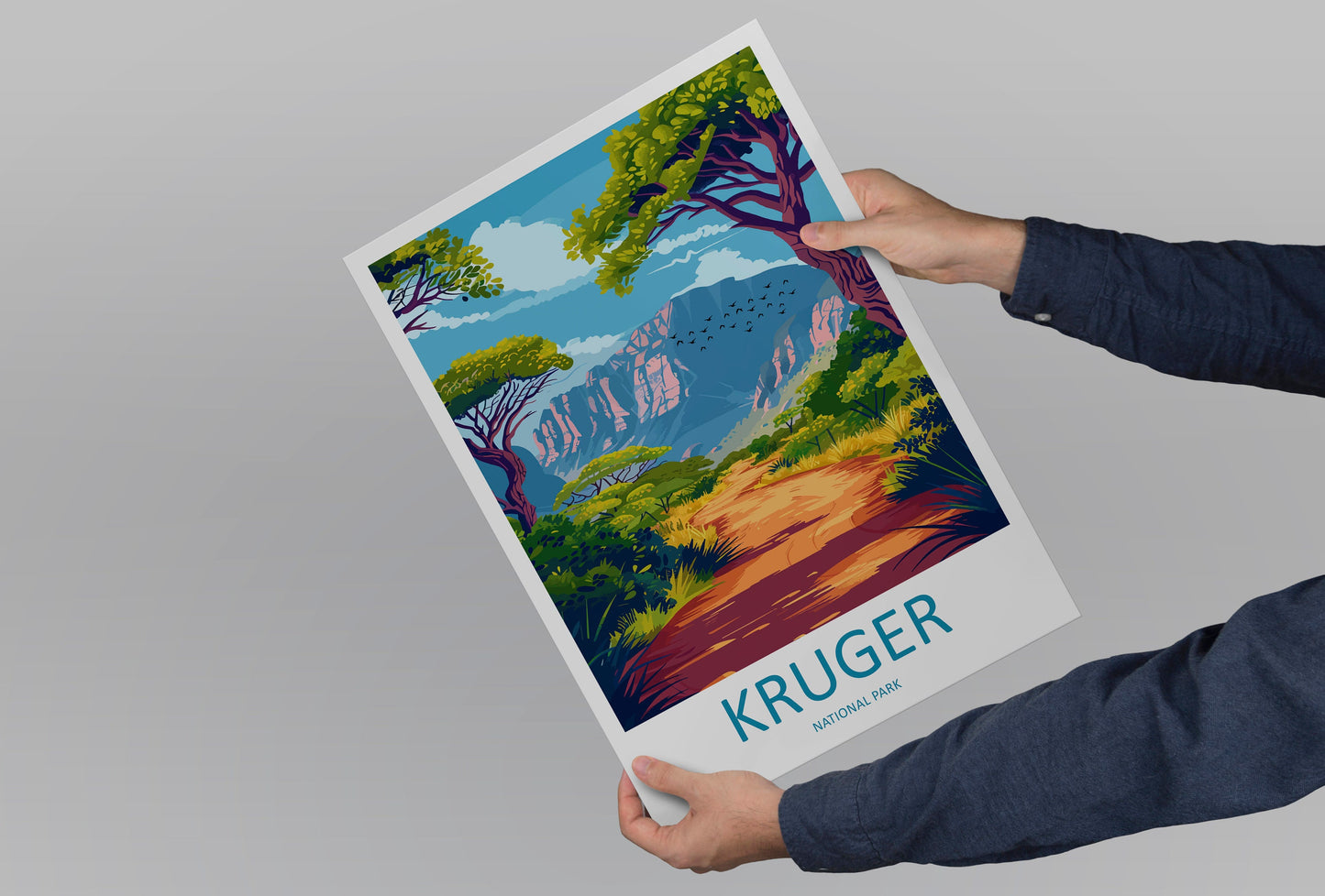 Kruger National Park Travel Print Wall Art Kruger National Park Wall Hanging Home Décor Kruger National Park Gift Art Lovers South Africa