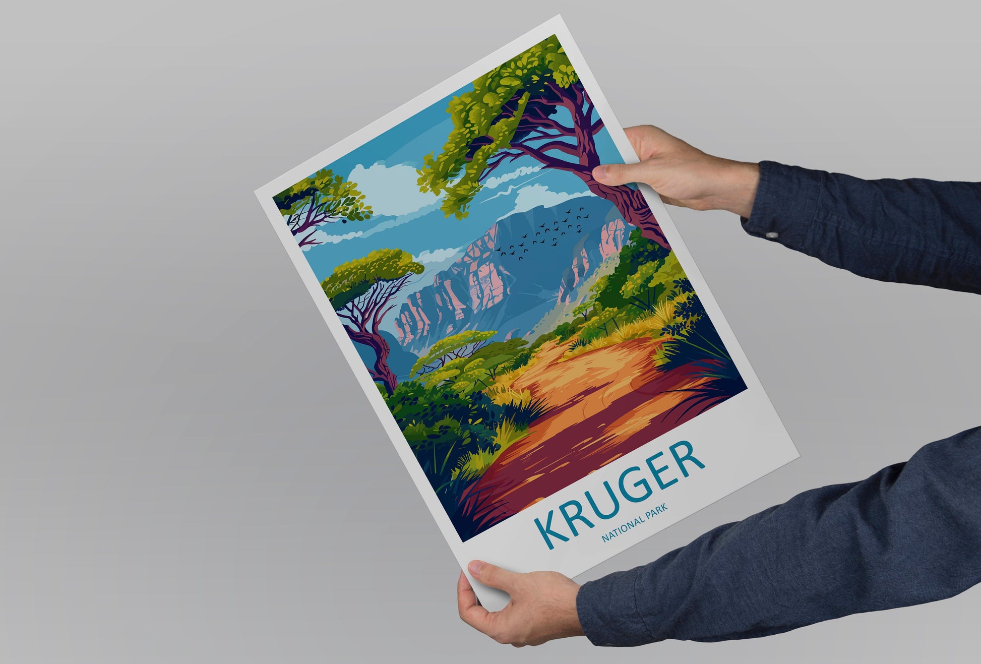 Kruger National Park Travel Print Wall Art Kruger National Park Wall Hanging Home Décor Kruger National Park Gift Art Lovers South Africa