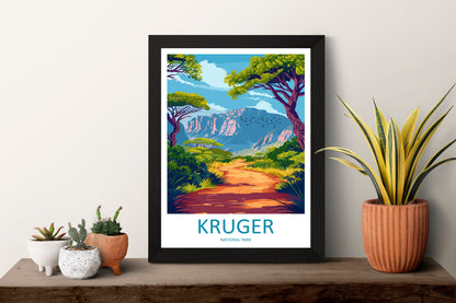 Kruger National Park Travel Print Wall Art Kruger National Park Wall Hanging Home Décor Kruger National Park Gift Art Lovers South Africa