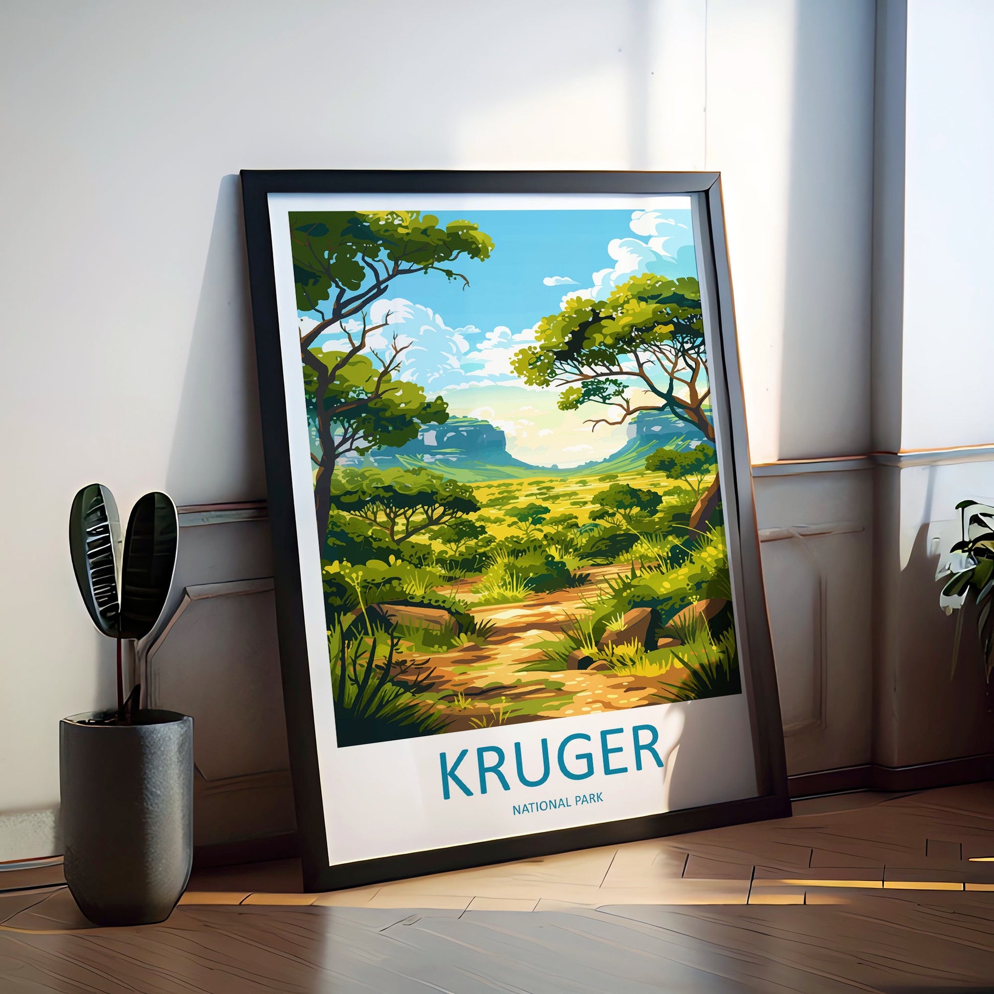 Kruger National Park Travel Print Wall Art Kruger National Park Wall Hanging Home Décor Kruger National Park Gift Art Lovers South Africa