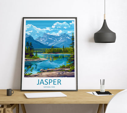 Jasper National Park Travel Print Wall Art Jasper National Park Wall Hanging Home Décor Jasper National Park Gift Art Lovers Canada Art Gift