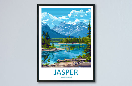Jasper National Park Travel Print Wall Art Jasper National Park Wall Hanging Home Décor Jasper National Park Gift Art Lovers Canada Art Gift