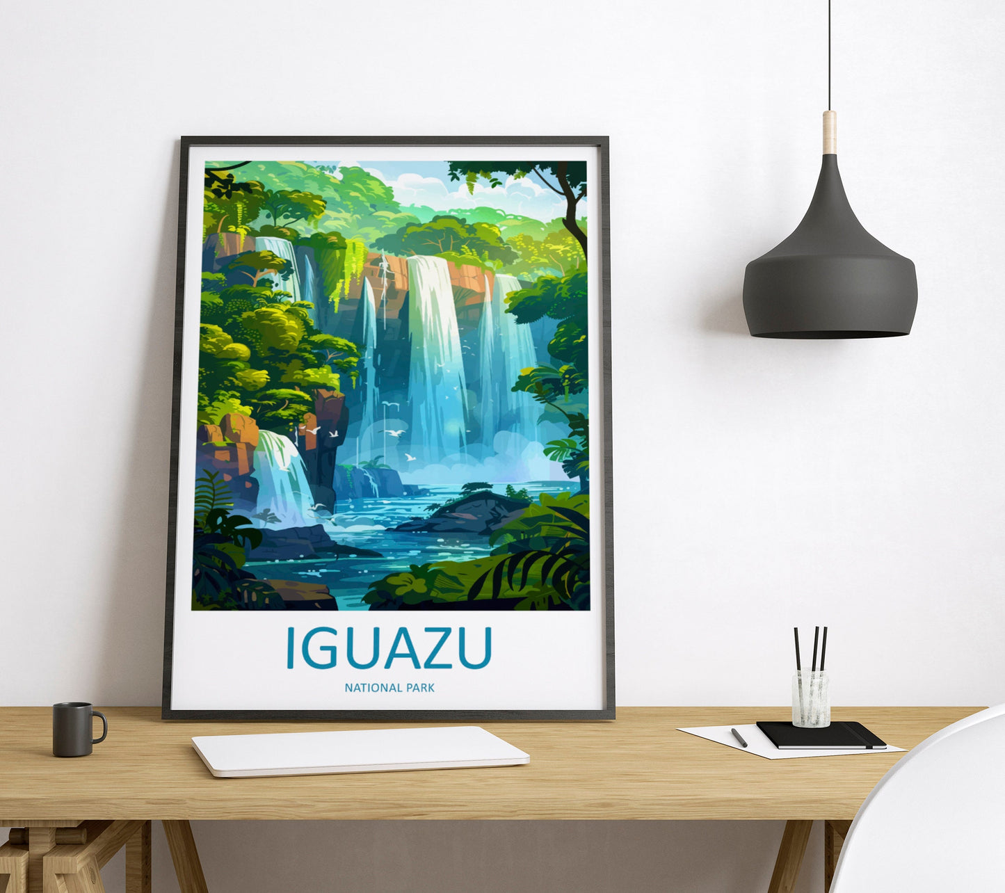 Iguazu Falls Travel Print Wall Art Iguazu Falls Wall Hanging Home Decor Iguazu Falls Gift Art Lovers Wall Art Print Art Iguazu Falls Art