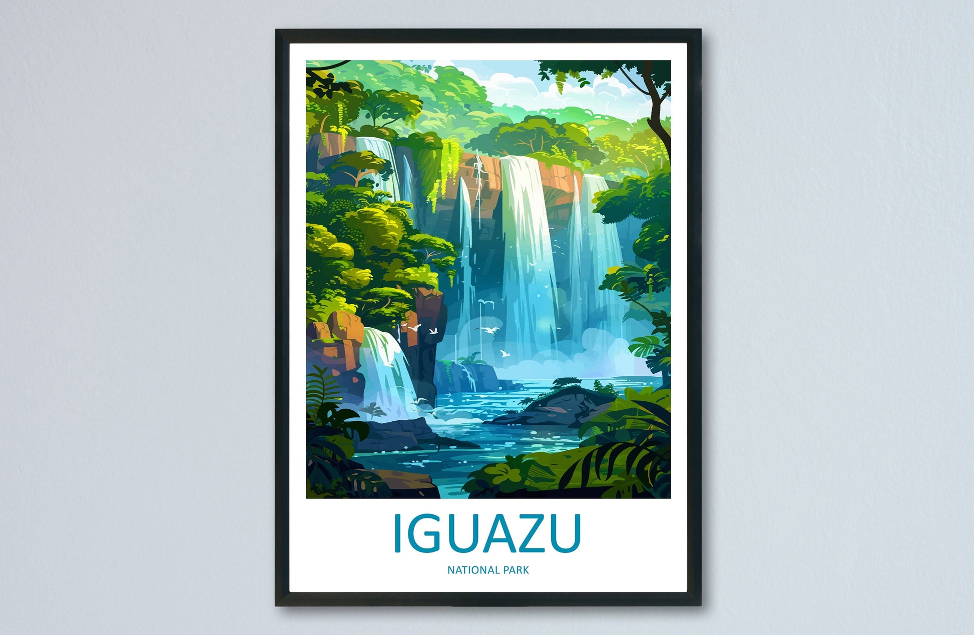 Iguazu Falls Travel Print Wall Art Iguazu Falls Wall Hanging Home Decor Iguazu Falls Gift Art Lovers Wall Art Print Art Iguazu Falls Art