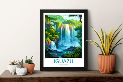 Iguazu Falls Travel Print Wall Art Iguazu Falls Wall Hanging Home Decor Iguazu Falls Gift Art Lovers Wall Art Print Art Iguazu Falls Art
