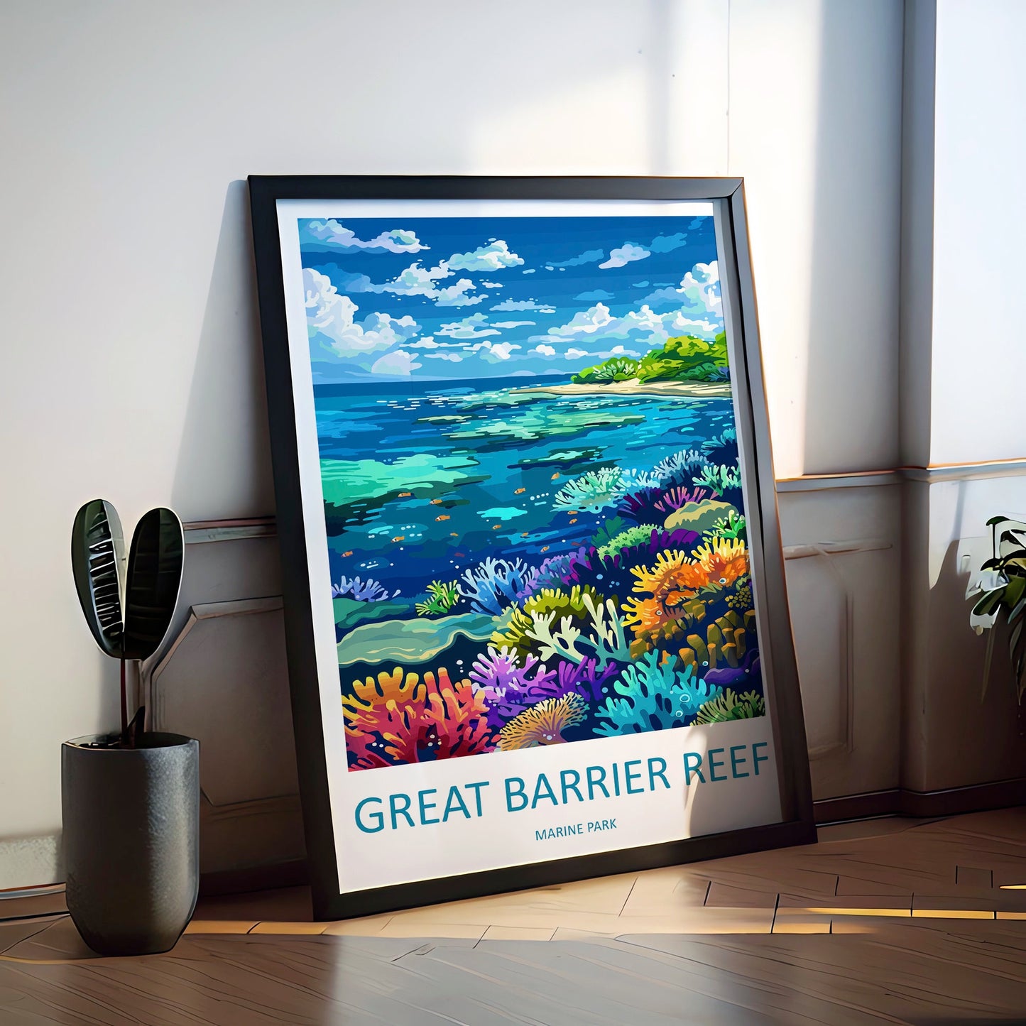 Great Barrier Reef Travel Print Wall Art Great Barrier Reef Wall Hanging Home Décor Great Barrier Reef Gift Art Lovers Wall Art Australia