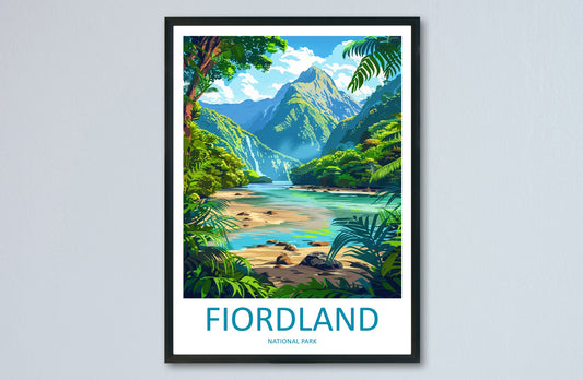 Fiordland Travel Print Wall Art Fiordland Wall Hanging Home Décor Fiordland Gift Art Lovers New Zealand Art Lover Gift Print Fiordland