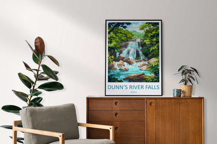 Dunns River Falls Travel Print Wall Art Dunns River Falls Home Decoration Dunns River Falls Gift Art Lovers Art Print Art Dunns River Falls