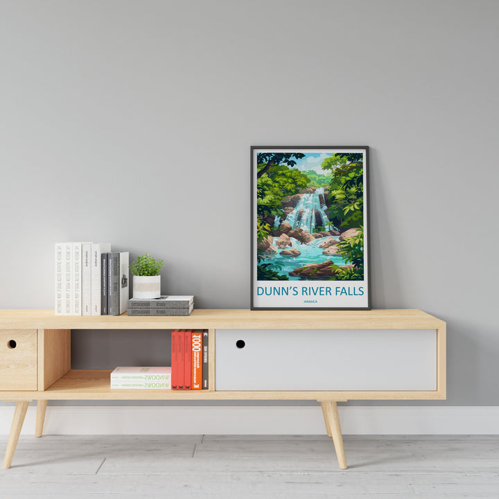 Dunns River Falls Travel Print Wall Art Dunns River Falls Home Decoration Dunns River Falls Gift Art Lovers Art Print Art Dunns River Falls