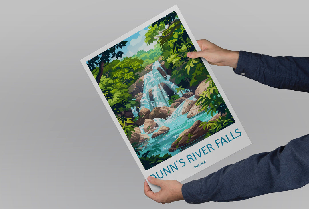 Dunns River Falls Travel Print Wall Art Dunns River Falls Home Decoration Dunns River Falls Gift Art Lovers Art Print Art Dunns River Falls