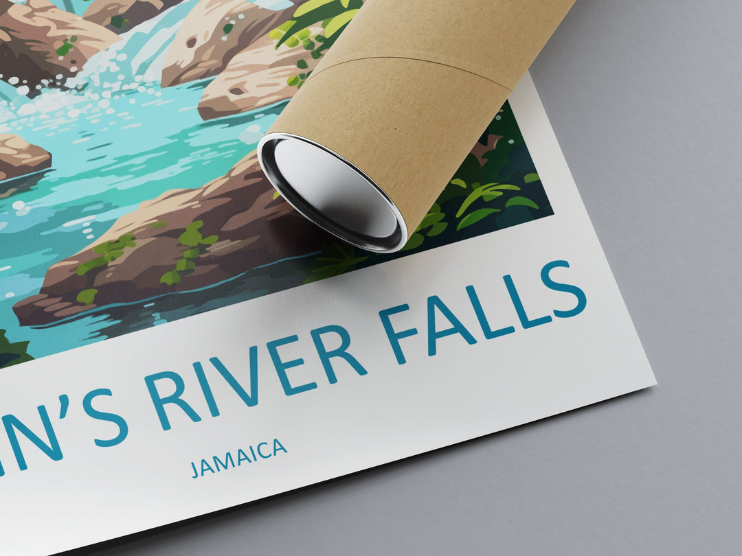 Dunns River Falls Travel Print Wall Art Dunns River Falls Home Decoration Dunns River Falls Gift Art Lovers Art Print Art Dunns River Falls