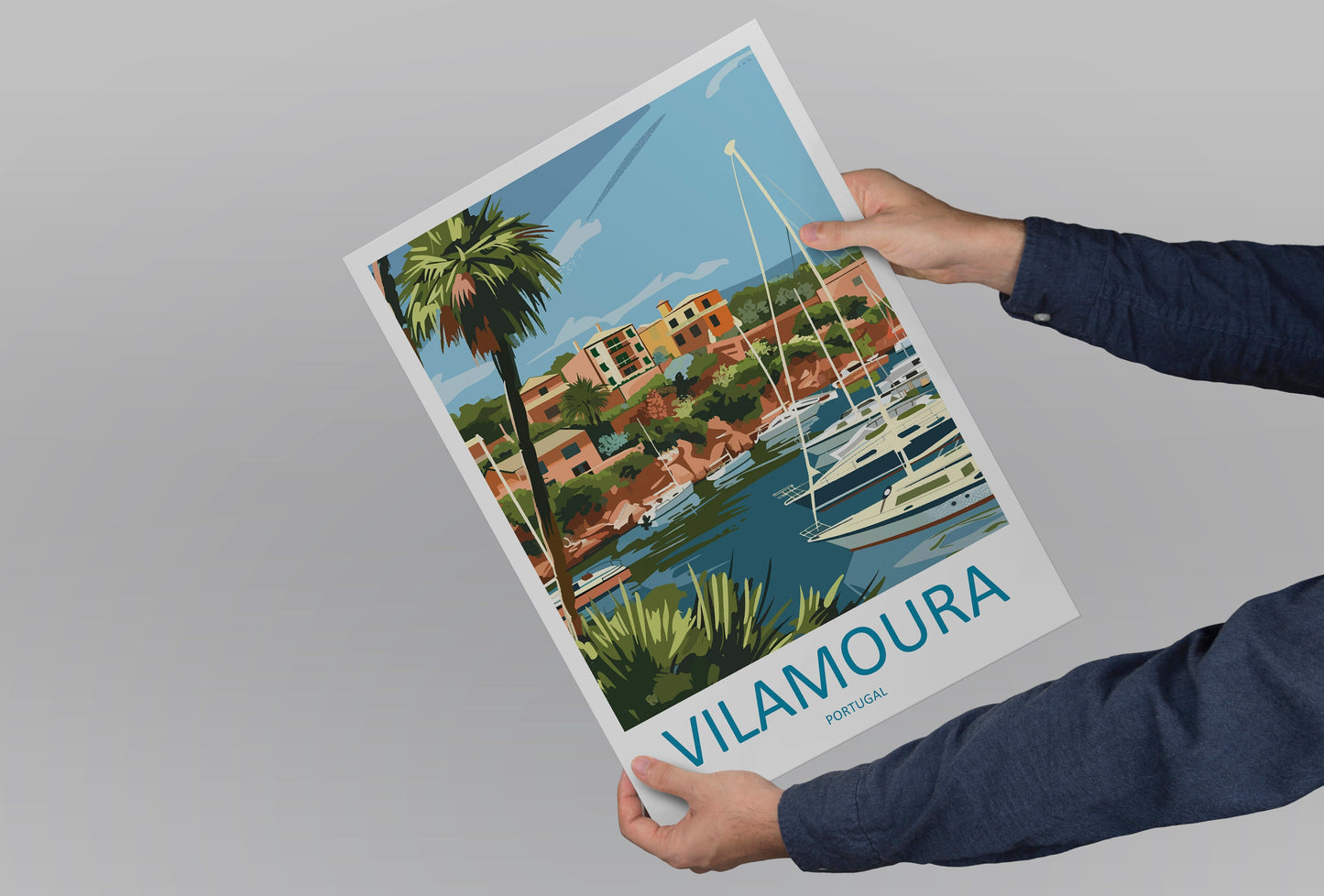 Vilamoura Travel Print Wall Art Vilamoura Wall Hanging Home Decoration Vilamoura Gift Art Lovers Wall Art Print Art Vilamoura Travel Art