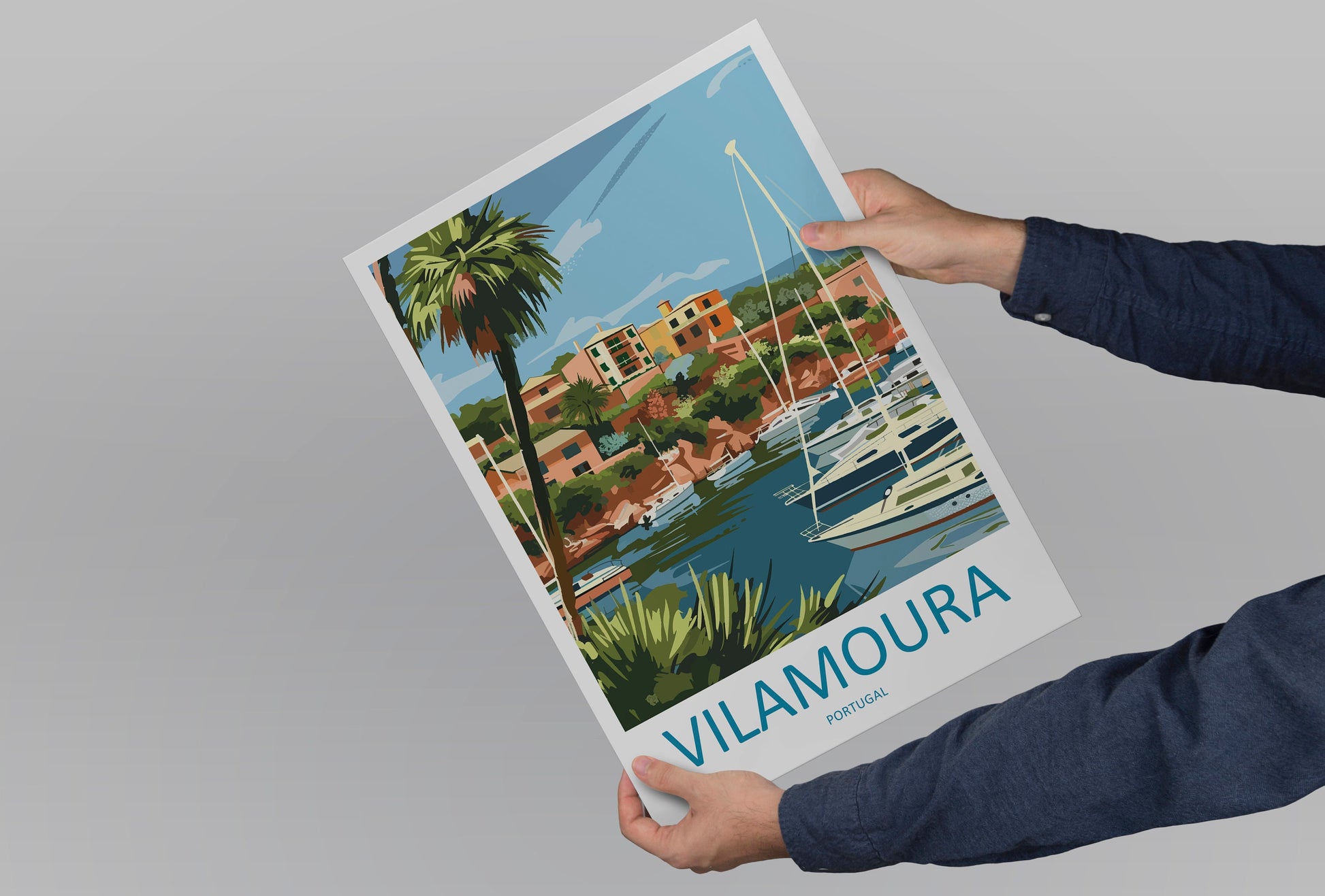 Vilamoura Travel Print Wall Art Vilamoura Wall Hanging Home Decoration Vilamoura Gift Art Lovers Wall Art Print Art Vilamoura Travel Art