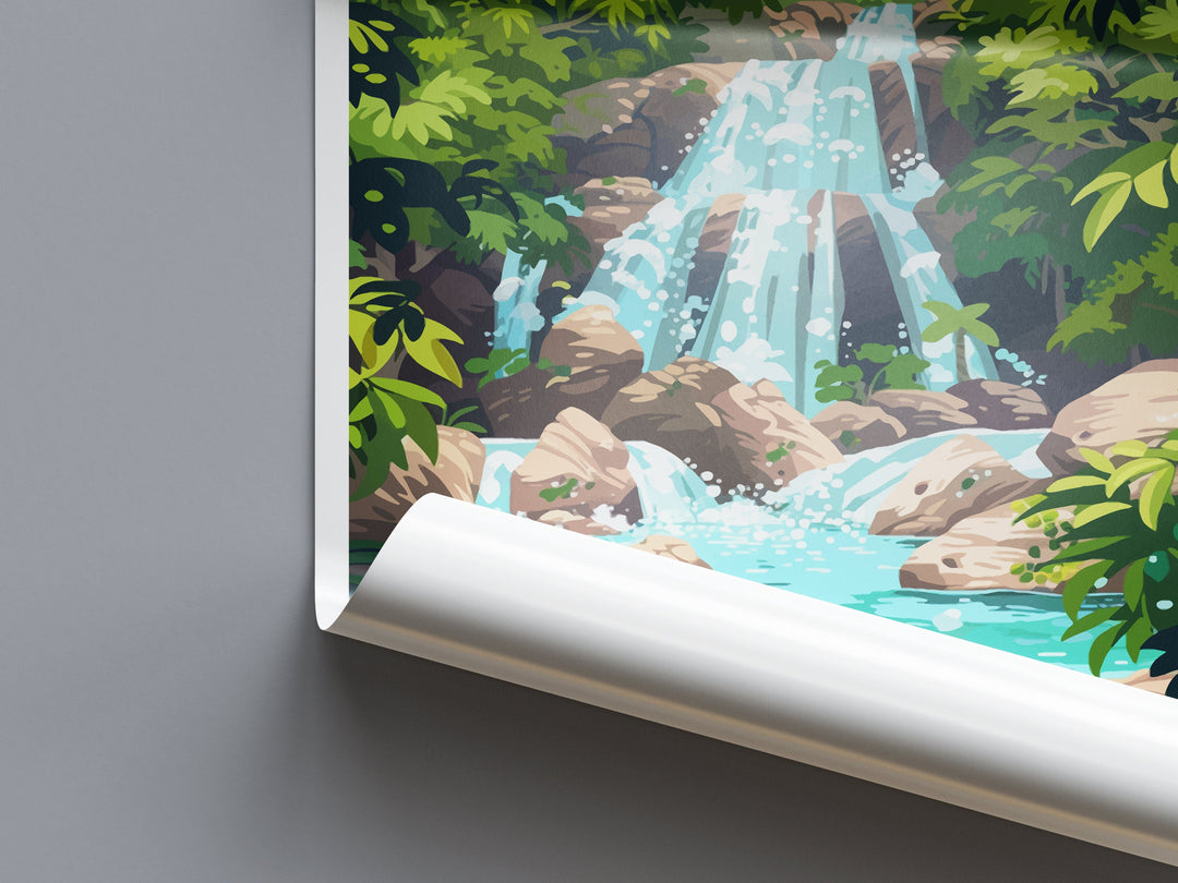 Dunns River Falls Travel Print Wall Art Dunns River Falls Home Decoration Dunns River Falls Gift Art Lovers Art Print Art Dunns River Falls