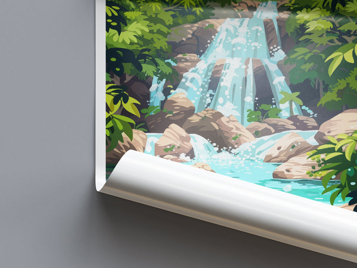 Dunns River Falls Travel Print Wall Art Dunns River Falls Home Decoration Dunns River Falls Gift Art Lovers Art Print Art Dunns River Falls
