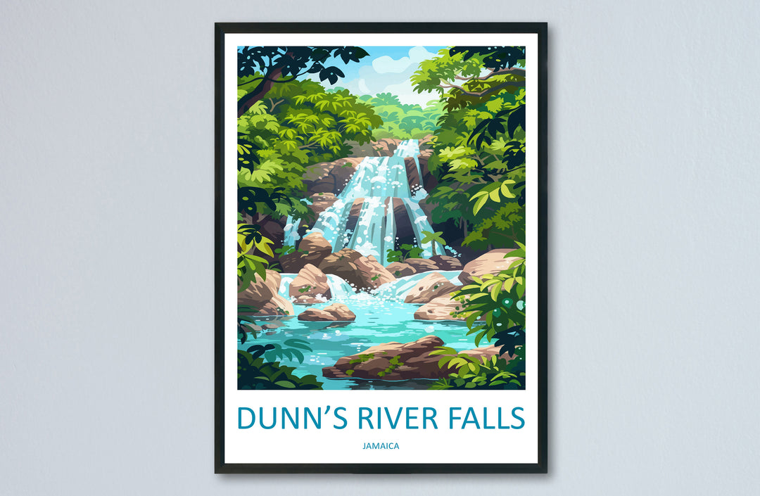 Dunns River Falls Travel Print Wall Art Dunns River Falls Home Decoration Dunns River Falls Gift Art Lovers Art Print Art Dunns River Falls