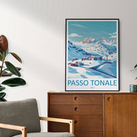Passo Tonale Travel Print Wall Art Passo Tonale Wall Hanging Home Décor Passo Tonale Gift Art Lovers England Art Lover Gift Passo Tonale