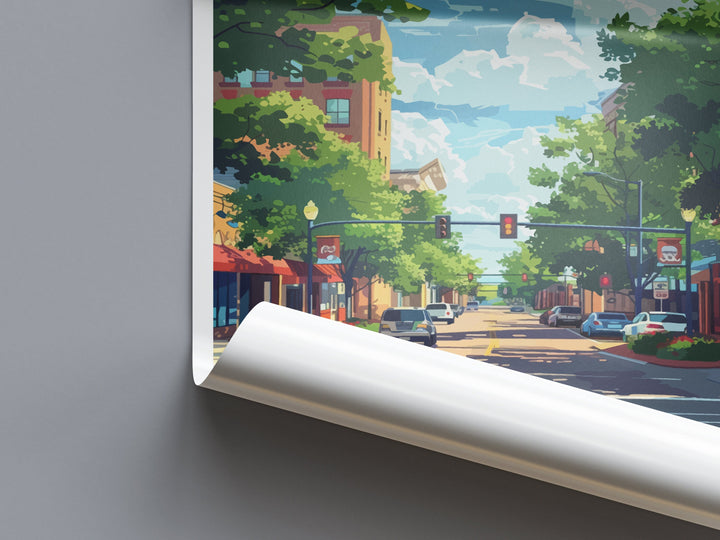 Norman Travel Print Wall Art Norman Wall Hanging Home Décor Norman Gift Art Lovers Oklahoma Art Lover Gift Norman Oklahoma Art