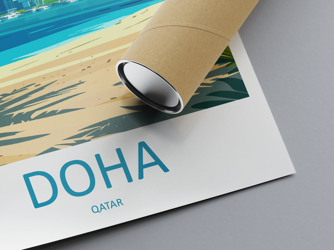 Doha Travel Print Wall Art Doha Wall Hanging Home Décor Quatar Gift Art Lovers Saudi Arabia Art Lover Gift Doha