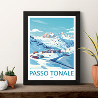Passo Tonale Travel Print Wall Art Passo Tonale Wall Hanging Home Décor Passo Tonale Gift Art Lovers England Art Lover Gift Passo Tonale
