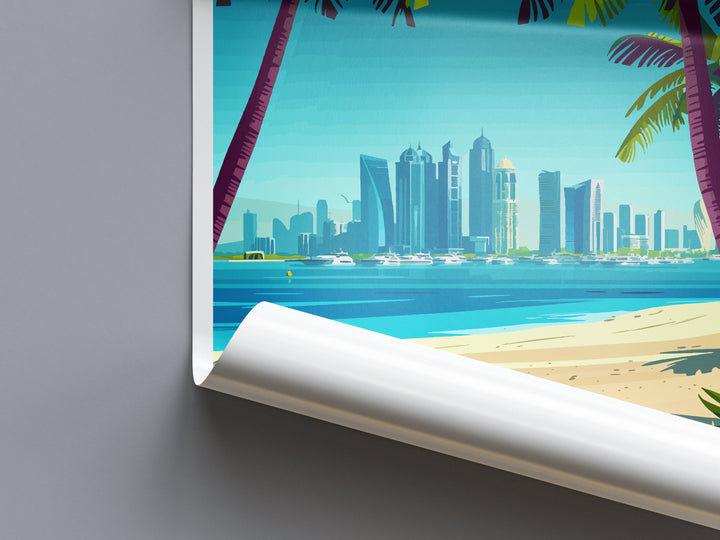 Doha Travel Print Wall Art Doha Wall Hanging Home Décor Quatar Gift Art Lovers Saudi Arabia Art Lover Gift Doha