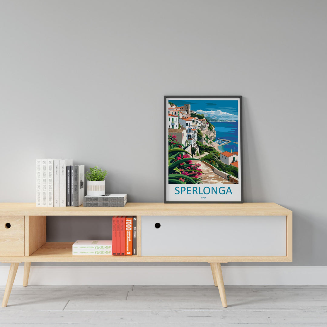 Sperlonga Travel Print Wall Art Sperlonga Spain Wall Hanging Home Décor Sperlonga Italy Gift Art Lovers Italy Art Gift Sperlonga Italy