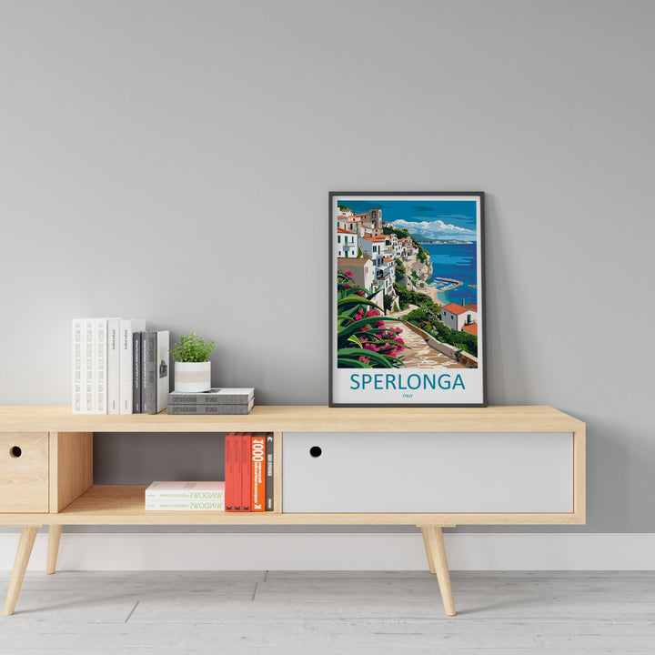 Sperlonga Travel Print Wall Art Sperlonga Spain Wall Hanging Home Décor Sperlonga Italy Gift Art Lovers Italy Art Gift Sperlonga Italy