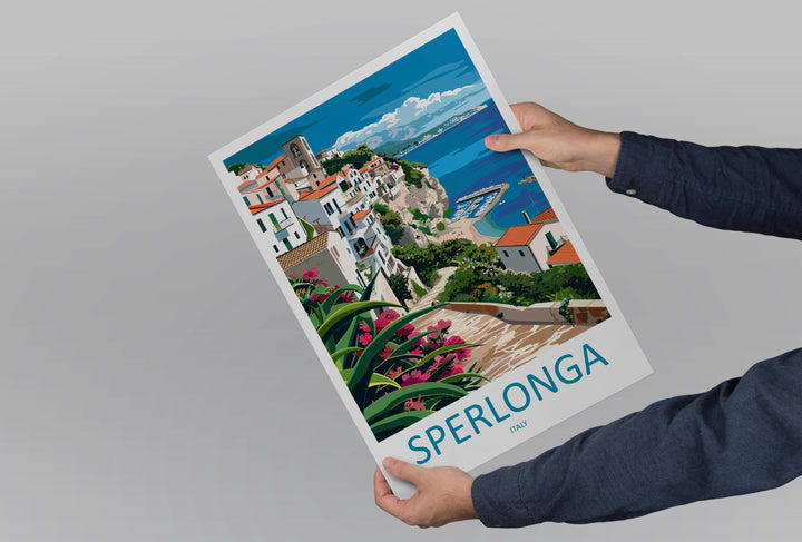 Sperlonga Travel Print Wall Art Sperlonga Spain Wall Hanging Home Décor Sperlonga Italy Gift Art Lovers Italy Art Gift Sperlonga Italy