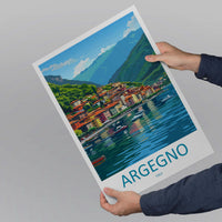 Argegno Travel Print Wall Art Argegno Italy Wall Hanging Home Décor Argegno Italy Gift Art Lovers Italy Art Gift Argegno Italy