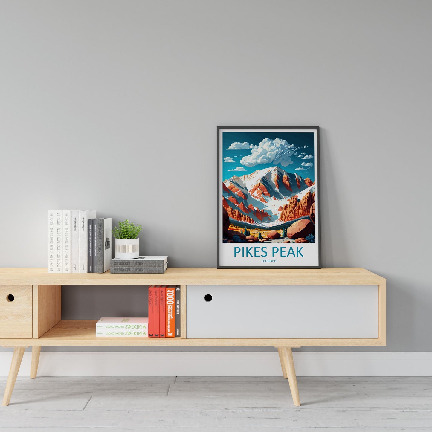 Pikes Peak Travel Print Wall Art Pikes Peak Wall Hanging Home Décor Pikes Peak Gift Art Lovers Colorado Art Gift Lover Print For Pikes Peak