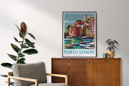Porto Venere Travel Print Wall Art Porto Venere Wall Hanging Home Décor Porto Venere Italy Gift Art Lovers Italy Art Gift Porto Venere Italy