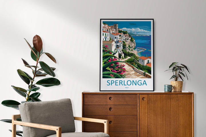 Sperlonga Travel Print Wall Art Sperlonga Spain Wall Hanging Home Décor Sperlonga Italy Gift Art Lovers Italy Art Gift Sperlonga Italy