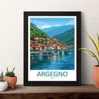 Argegno Travel Print Wall Art Argegno Italy Wall Hanging Home Décor Argegno Italy Gift Art Lovers Italy Art Gift Argegno Italy