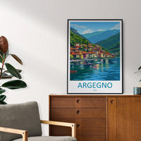 Argegno Travel Print Wall Art Argegno Italy Wall Hanging Home Décor Argegno Italy Gift Art Lovers Italy Art Gift Argegno Italy