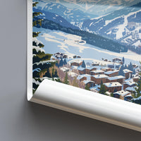 Morzine Print Home Decor Landscape Art Print Morzine Ski Wall Art for Ski Enthusiast Gift Wall Hanging Morzine Poster Art Morzine France