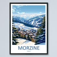 Morzine Print Home Decor Landscape Art Print Morzine Ski Wall Art for Ski Enthusiast Gift Wall Hanging Morzine Poster Art Morzine France