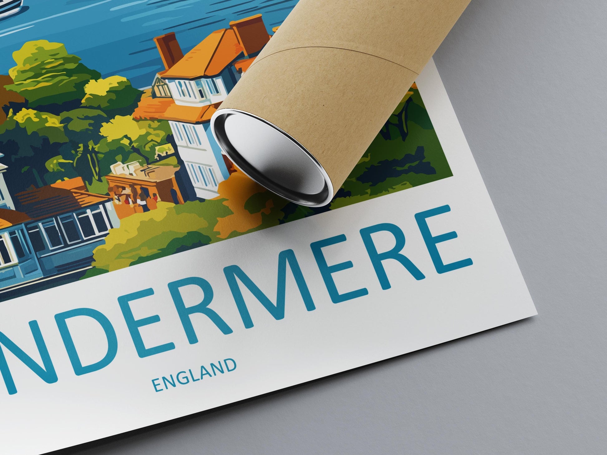Windermere Travel Print Wall Art Windermere Wall Hanging Home Décor Windermere Gift Art Lovers England Art Lover Gift Windermere Souvenir