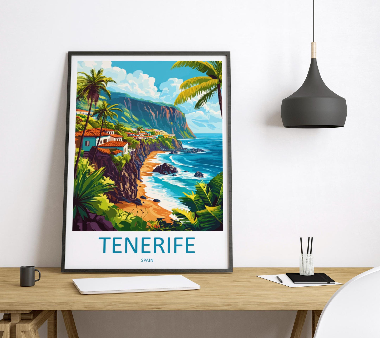 Tenerife Travel Print Wall Art Tenerife Wall Hanging Home Décor Tenerife Gift Art Lovers Spain Art Lover Gift Tenerife Print Spain Wall Art