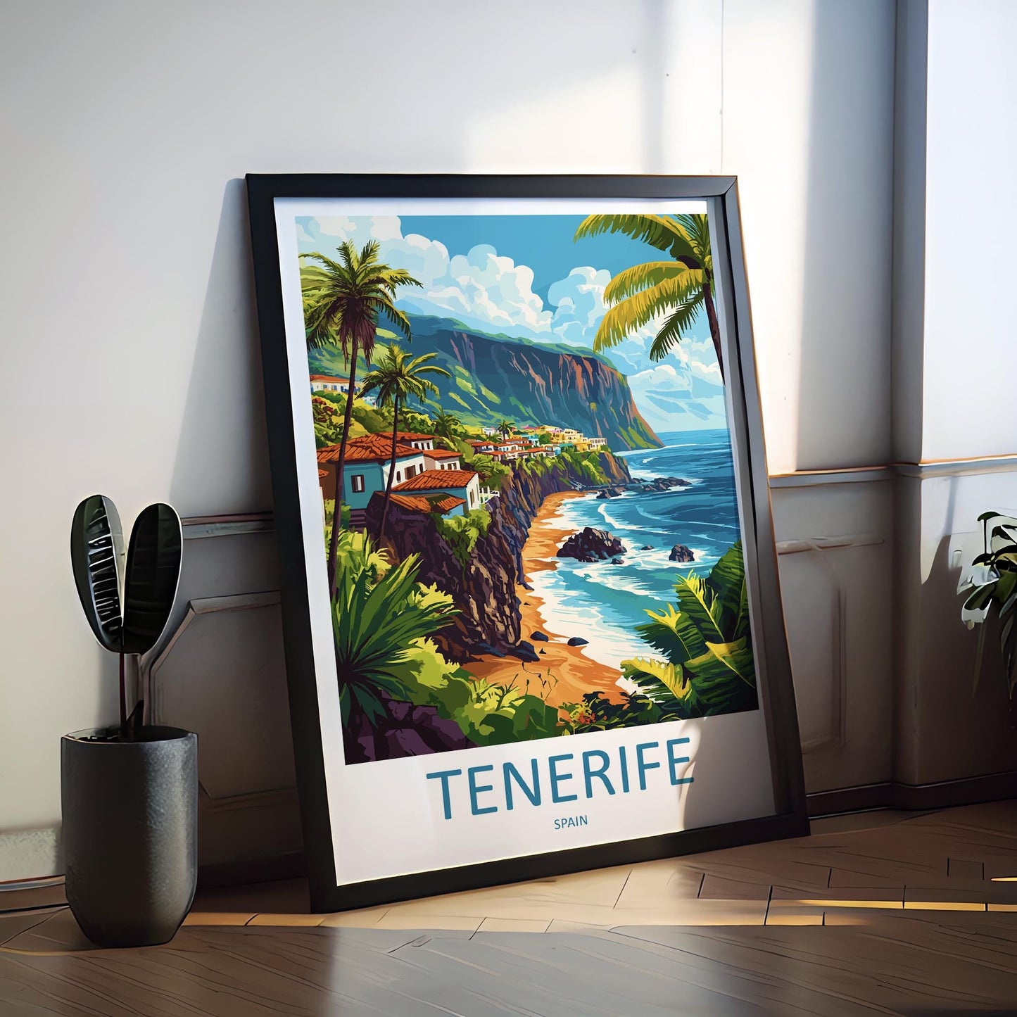 Tenerife Travel Print Wall Art Tenerife Wall Hanging Home Décor Tenerife Gift Art Lovers Spain Art Lover Gift Tenerife Print Spain Wall Art