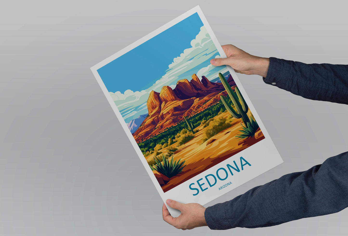 Sedona Travel Print Sedona Home Décor Arizona Art Print Sedona Wall Print For Sedona Gift Wall Hanging Arizona Sedona Desert Artwork Décor