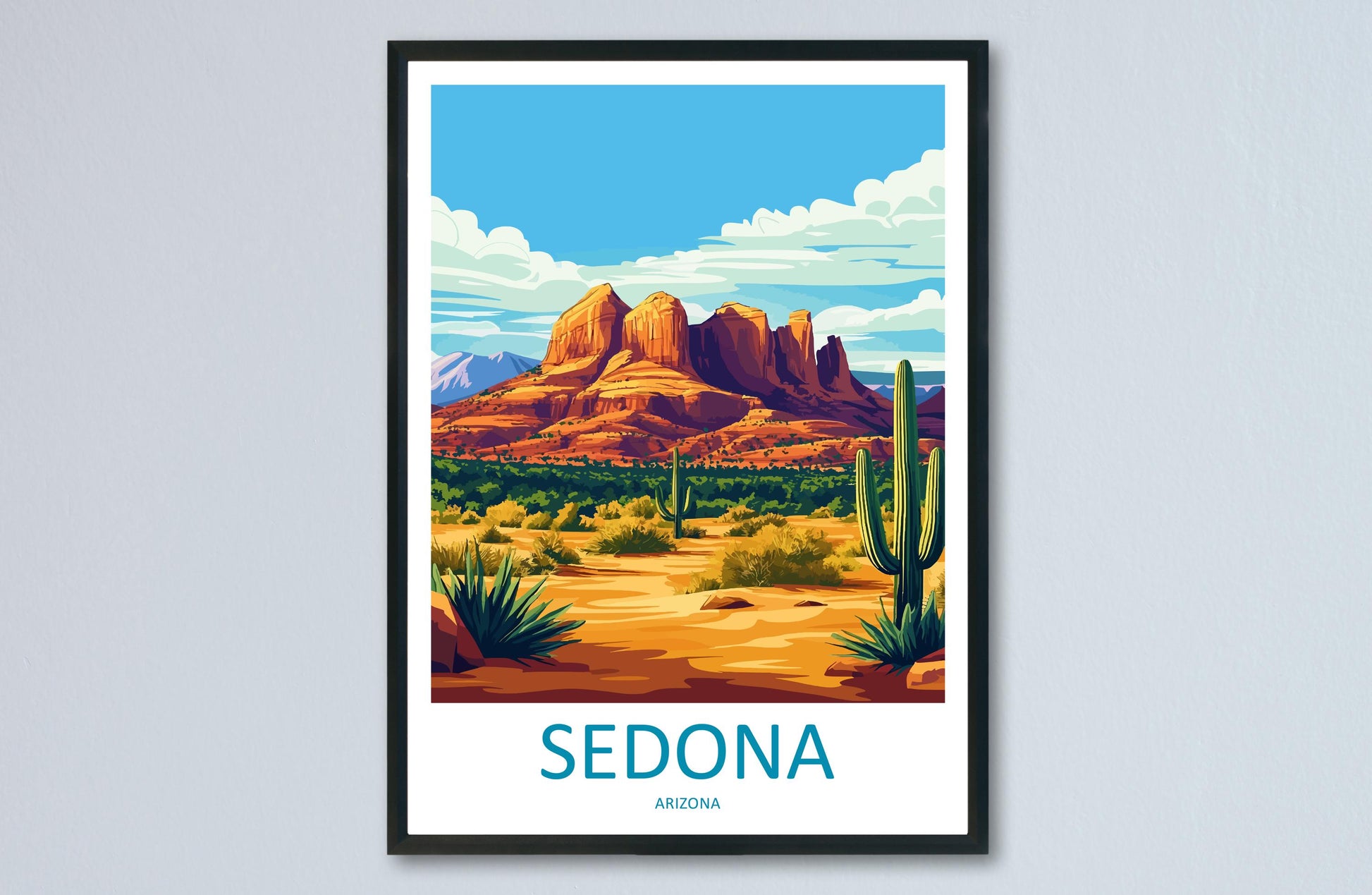Sedona Travel Print Sedona Home Décor Arizona Art Print Sedona Wall Print For Sedona Gift Wall Hanging Arizona Sedona Desert Artwork Décor