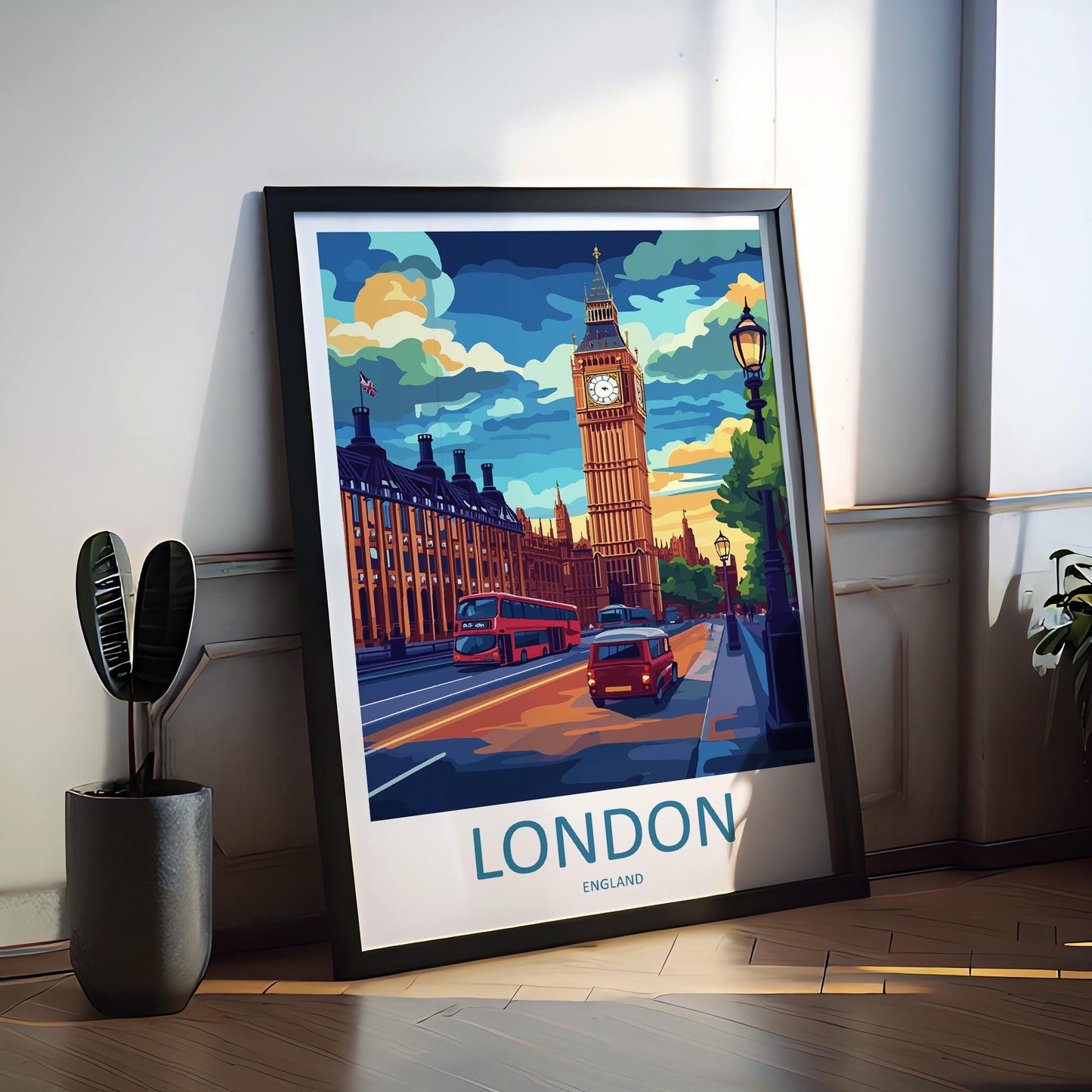 London Travel Print Wall Art London Wall Hanging Home Décor London Gift Art Lovers England Art Lover Gift London Travel Gift