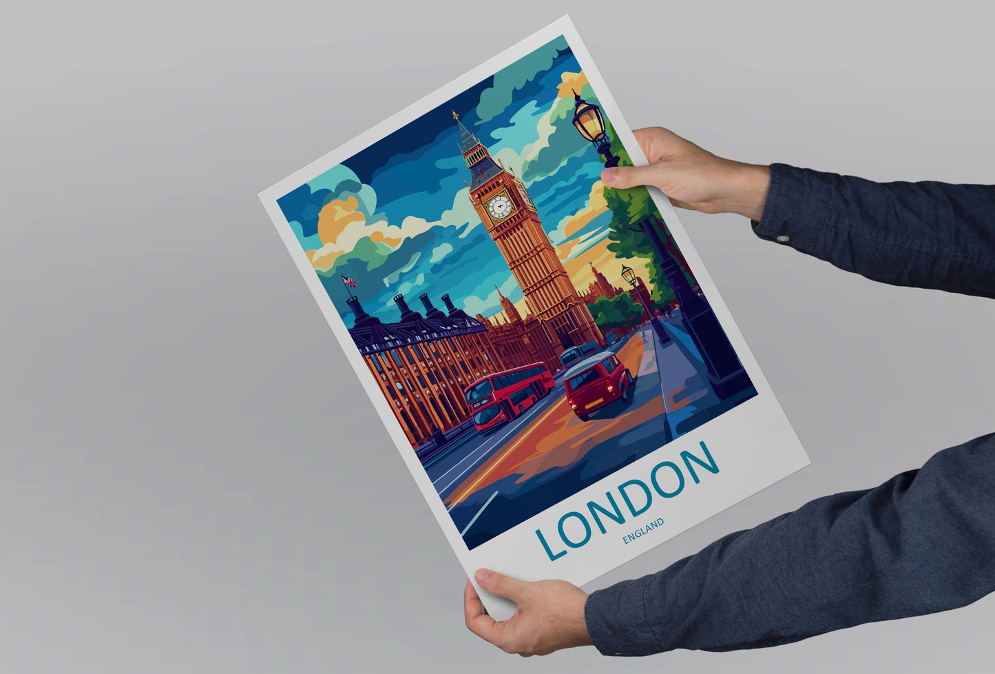London Travel Print Wall Art London Wall Hanging Home Décor London Gift Art Lovers England Art Lover Gift London Travel Gift