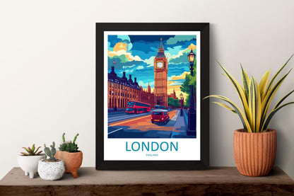 London Travel Print Wall Art London Wall Hanging Home Décor London Gift Art Lovers England Art Lover Gift London Travel Gift