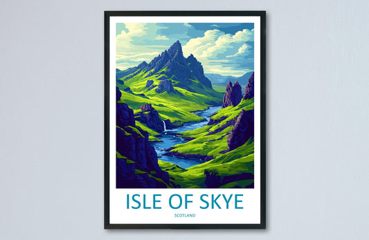 Isle Of Skye Travel Print Wall Art Isle Of Skye Wall Hanging Home Décor Isle Of Skye Gift Art Lovers Scotland Art Lover Gift Isle Of Skye