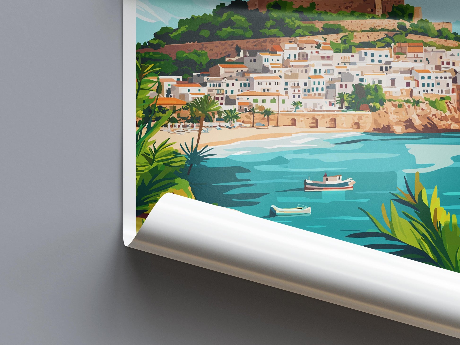 Ibiza Travel Print Wall Art Ibiza Wall Hanging Home Décor Ibiza Gift Art Lovers Spain Art Lover Gift Ibiza Wall Décor Ibiza Spain Print