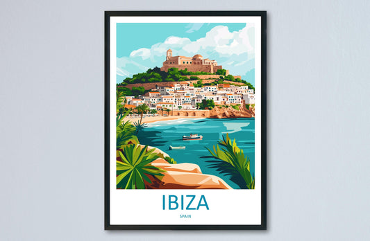 Ibiza Travel Print Wall Art Ibiza Wall Hanging Home Décor Ibiza Gift Art Lovers Spain Art Lover Gift Ibiza Wall Décor Ibiza Spain Print