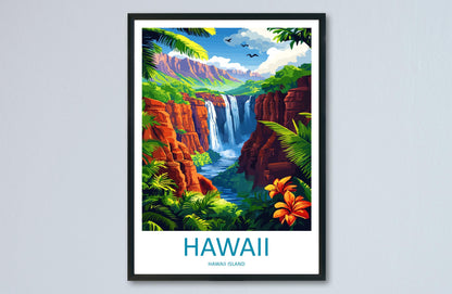 Hawaii Travel Print Wall Art Hawaii Wall Hanging Home Décor Hawaii Gift Art Lovers Hawaii Art Lover Gift Print Artwork